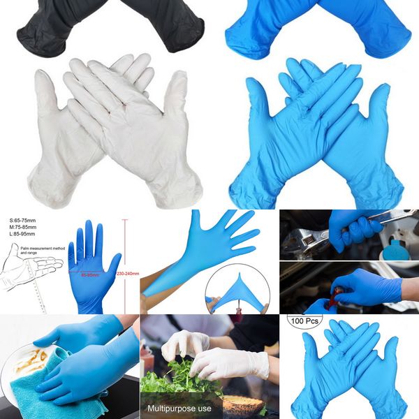 

disposable 100 dishwashing/kitchen/work/rubber/garden pcs latex 3 gloves color universal for left & right handoutletxshb