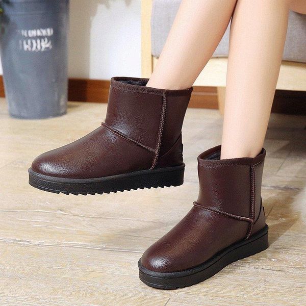 

winter couple's large size 44 snow boots female 2020 new korean style velvet casual student cotton boots booties woman, Black