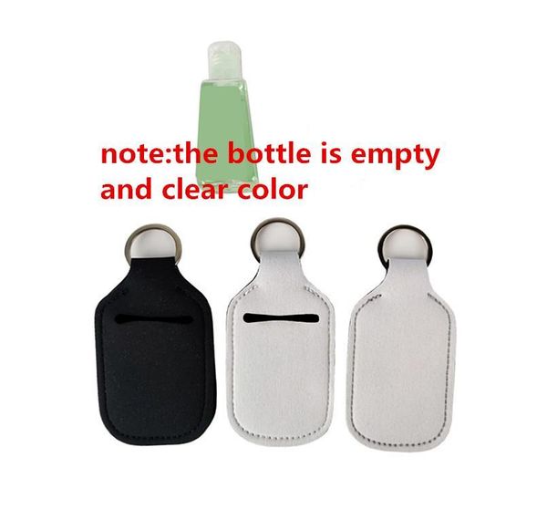 

sublimation neoprene sanitizer holder solid color can choose empty travel size bottle with keychain h sqcfpx dh_seller2010