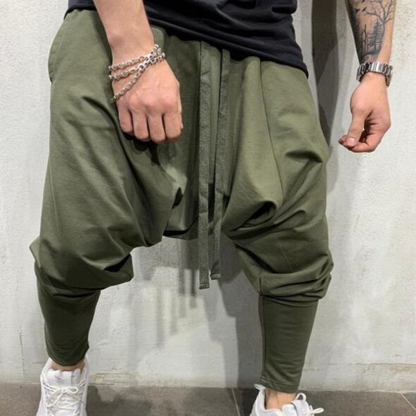 

2021 men-pants cross mens baggy hip hop men's joggers streetwear pants of wide legs p9tj, Black