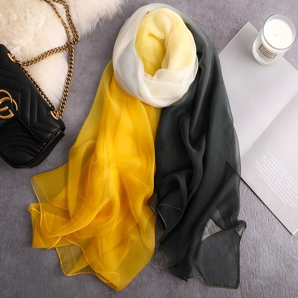

2020 fashion summer silk scarf for women shawls and wraps large size thin soft pashmina beach stoles foulard lady echarpe hijabs wmtmet, Blue;gray