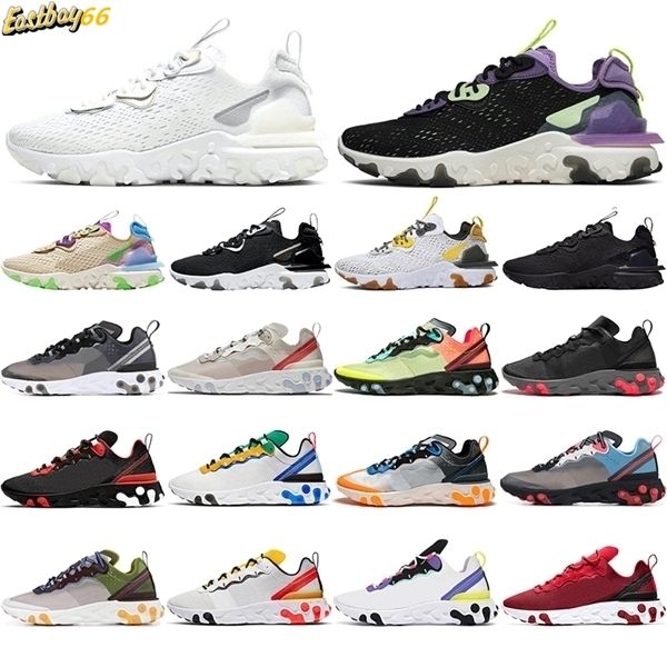 

new running shoes for men women react 87 element 55 vision lemon venom triple black desert oasis mens trainers sports sneakers fashion