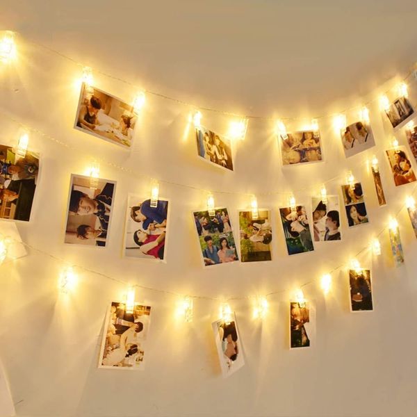 

1.2m 10 led p clip string lights bedroom fairy lights with clips for bedroom decoration to hang p cards and artwork swy wmtfjl