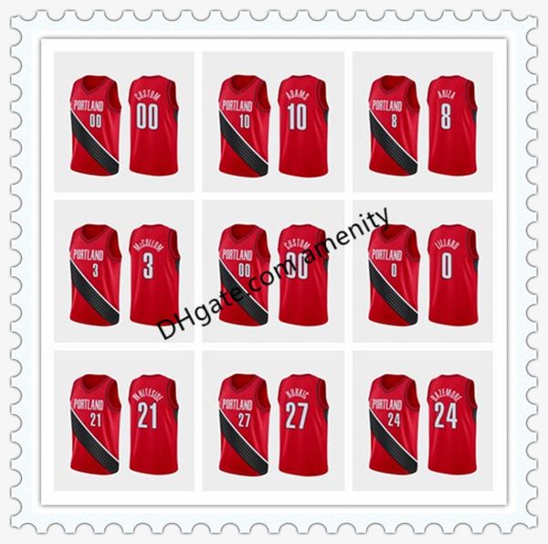 

portland trail blazers lillard 3 mccollum 27 nurkic 9 little basketball jerseys jusuf nassir c.j. damian statement edition jersey, Black