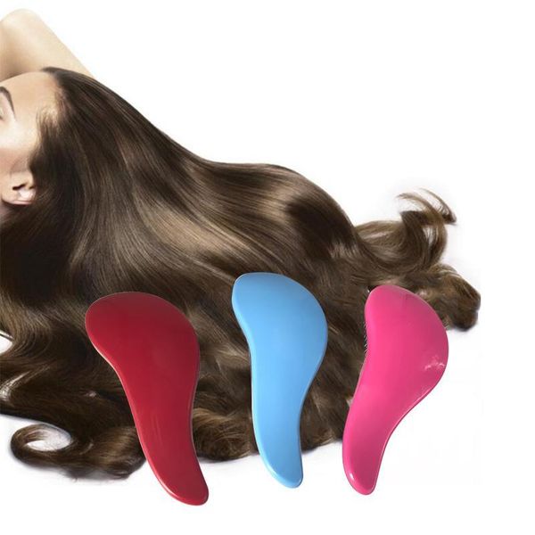 

15cm magic anti-static hair brush hair care styling comb beauty healthy handle tangle detangling shower massager detang wmtbru, Silver