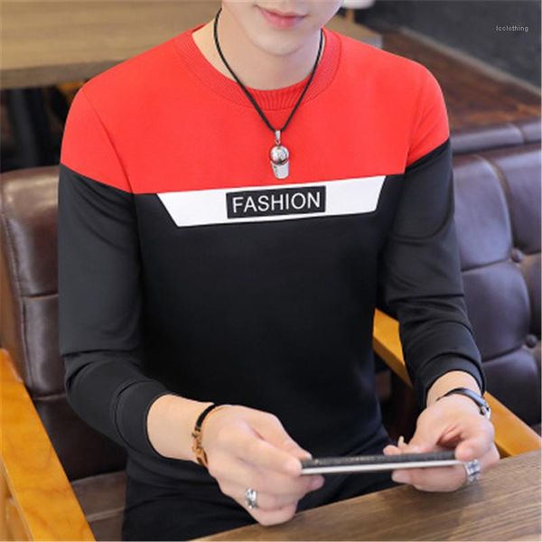 

hoodies man long sleeved t-shirt fashion letter printing sweatshirts designer round neck korean new sweater male sports casual loose sweater, Black