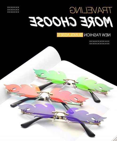 

sunglasses brand fire flame designer women bicycle rimless wave eyewear luxury trending sun glasses bike accessories 2020