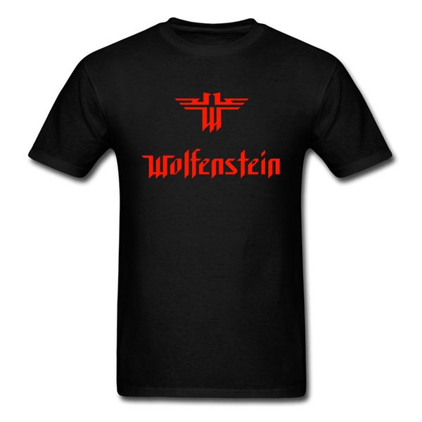 

wolfenstein game red logo black t shirt for men fashion o-neck t shirt autumn & tees sport hooded sweatshirt hoodie