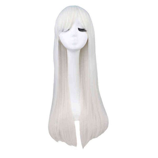 

hairpiece qqxcaiw long straight cosplay red black puprle pink blue sliver gray blonde white oragen brown 80 cm synthetic hair wigs 0121