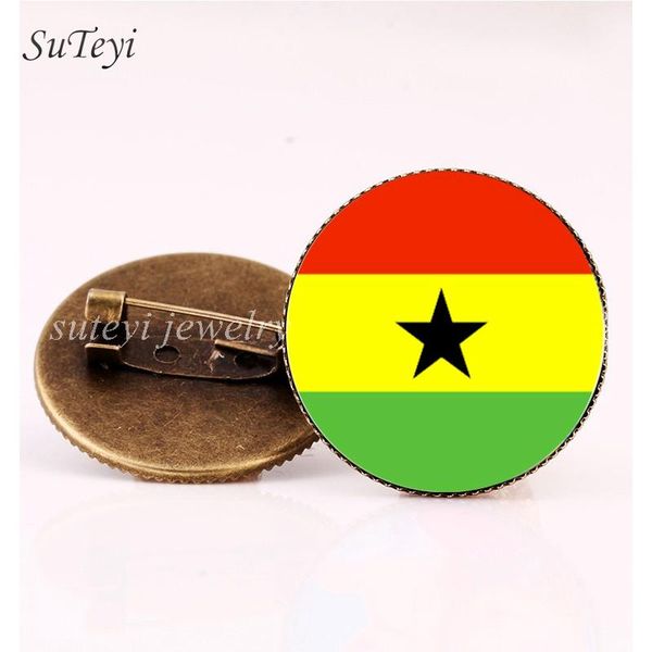 

suteyi стекла брошь отворот guinea купол diy pins шаблон флаг страна габон зимбабве брошка жетоны бисау гана jewelry африка yxlnji, Gray