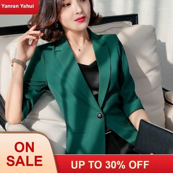 

women's suit jacket summer new fashion slim solid color suit jacket five-point sleeve temperament wild women's shirt1, White;black