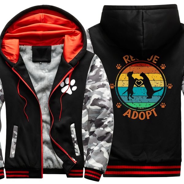 

puppies love kittens casual hoods men's jacket zipper sweatshirt long sleeve men's winter clothes warm men's elements, Black