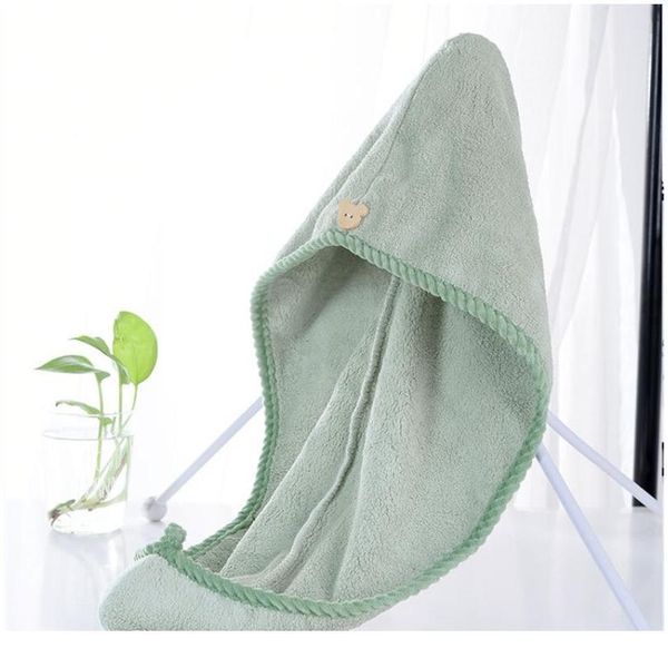 

women magic hair drying towel hat microfibre quick dry turban for bath shower pool female new soild color soft dry h jllyyk