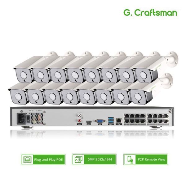 

xmeye 16ch sony 5mp face detection poe ip camera security system kits 335 audio waterproof cctv video surveillance ai onvif nvr1