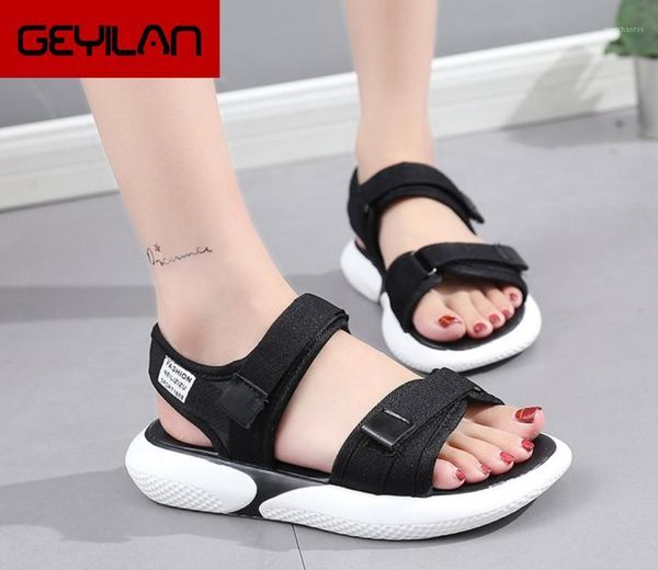 

summer women shoes flat platform wedges sandals breathable fashion casual shoes woman ladies tennis open toe sandalias1, Black