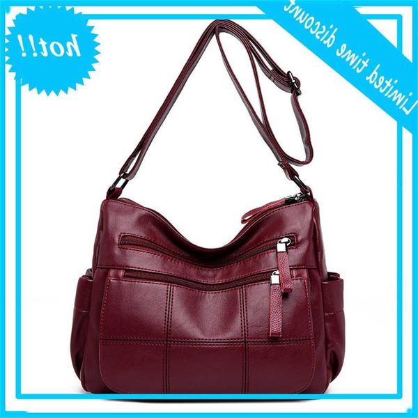 

retro fashion shoulder soft pu crossbody messenger bags for women 2021 new luxury draft women's bag
