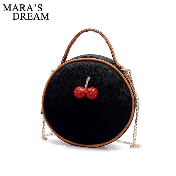 

mara's dream 2020 summer fashion new handbags pu leather women bag cute girls chain round cherry shoulder bags