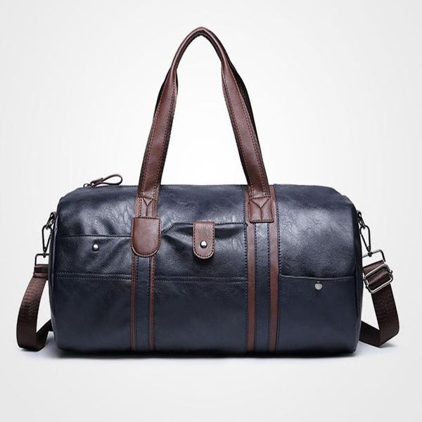 

2015 bags leather men's travel pu casual shoulder bag brand men messenger bags large capacity handbag men's travel duffle 8035 3zb