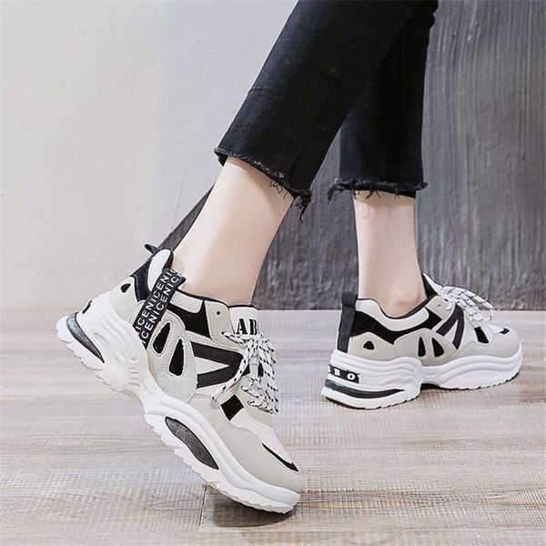 

2021 new size 36-42 spring autumn vulcan women's lace up ladies comfort casual shoes o05w, Black;white
