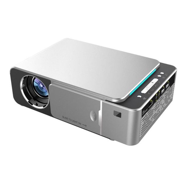 

t6 hd led projector 1280x720p optional android 7.1.2 portable hdmi usb 1080p home theater projector bluetooth wifi us plug