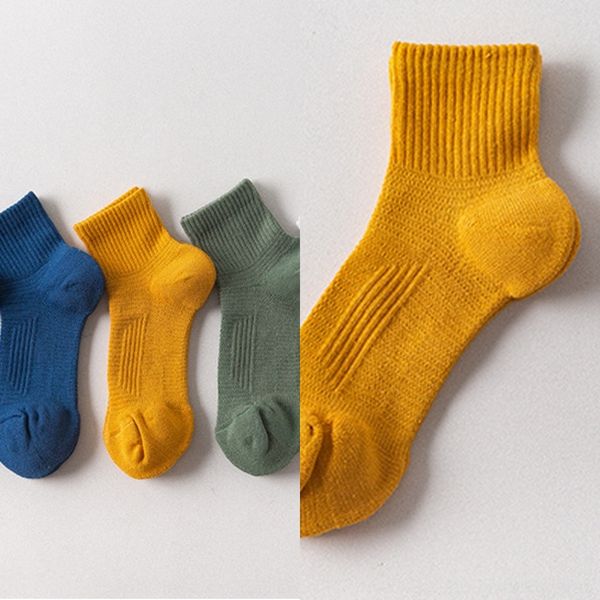 

d7048 colorhalf and socks autumn and winter solid in wrhjq wool loopversatile sports socksversatile men's socksmen's socks pull, Black