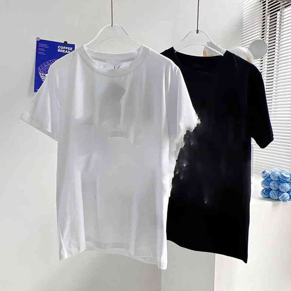 

summer new b spring and summer new cartoon printed t-shirt couple short sleeve commuter 021203 clothing sale, White