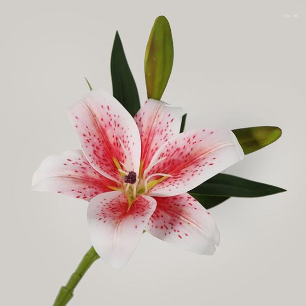 

artificial lily fake latex flowers bridal bouquet home wedding party decor gift fake plant simulation decorating wine racks1