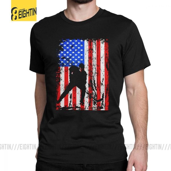 

ice hockey american flag sports sticks puck winter unique hip hop crewneck sport hooded sweatshirt hoodie men t shirt