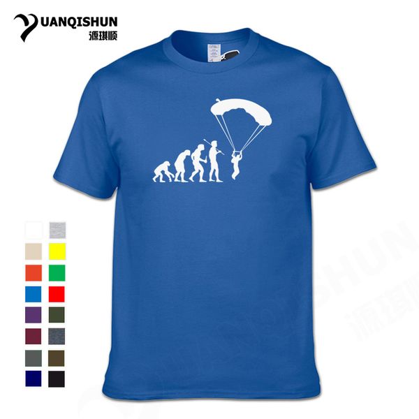

sport evolution skydiving tshirt funny parachute mens t-shirt boutique short sleeve tee fashion brand t shirt 16 colors large size 3xl
