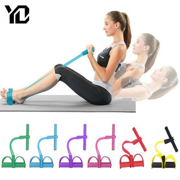 

resistance bands fitness 4 resistanc elastic pull ropes exerciser belly equipment indoor gym workout