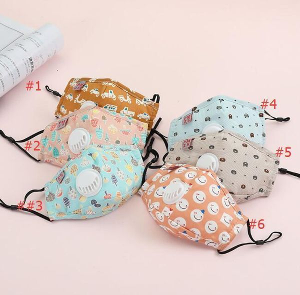 

face valve kids filter cartoon masks with washable reusable breathable cotton dustproof prhpue jela