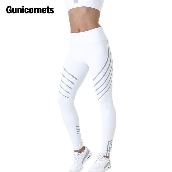 

новые женщины черный / белый натяжные йога брюки полосатые гетры фитнес тонкий бег спорт pant женщин упругие длинные леггинсы, White;red