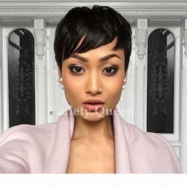 

african human hair short lace front human hair wigs for black women unprocessed full lace brazilian lace front wig on sale, Black;brown