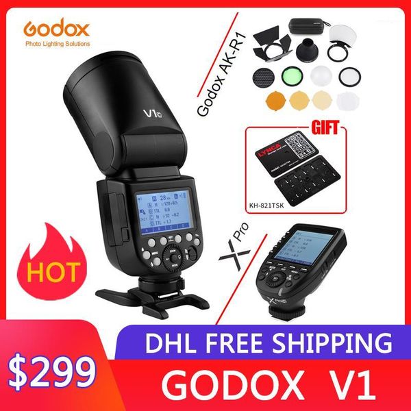 

flashes in stock godox v1 flash light v1c v1n v1sl 1/8000s hss lithium battery speedlite for camera1