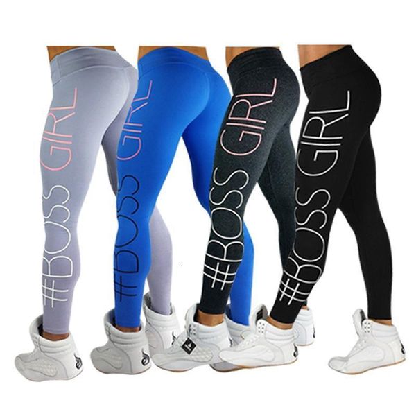 

girls leggings letter printed fitness high waist women leggings push up pants leggings femal pants casual trousers for women, Black
