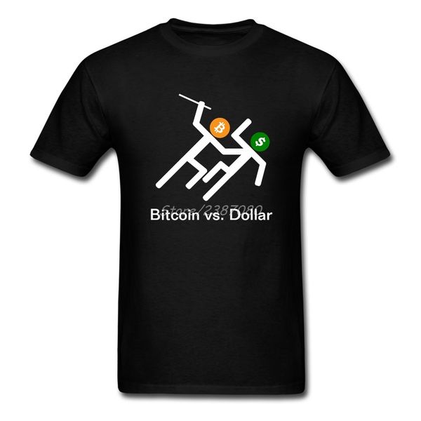 

sport bitcoin vs dollar t shirt short sleeve custom men's clothes hiphop streetwear 3xl cotton men shirts