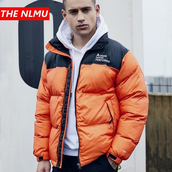 

2020 men winter thick jackets new design patchwork parka jacket male warm coat hip hop streetwear fashion parkas clothing wg5671, Black
