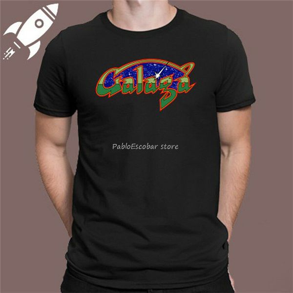 

galaga retro game logo men's black size s m l xl 2xl 3xl graphic men summer brand s hoodie designers t shirts sweatshirt