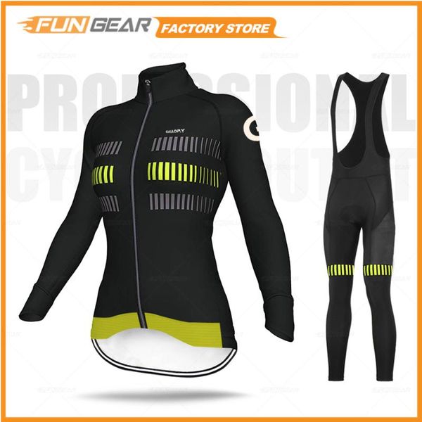 

woman cycling clothing long sleeve road bike jersey set garment outdoor training suit fitting-close ropa ciclismo breathable, Black;blue