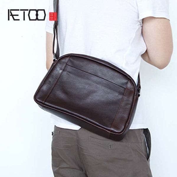 

hbp aetoo men's leather bag shoulder bag leather crossbody bag simple japanese first layer leather