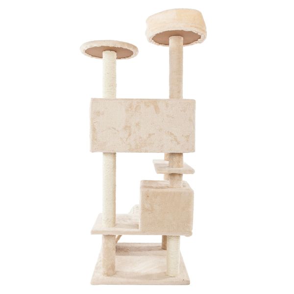 

52" solid cute сизаль rope плюшевые cat подняться tree cat tower beige улучшенные материалы обеспечивают хорошую стабильность качества и без