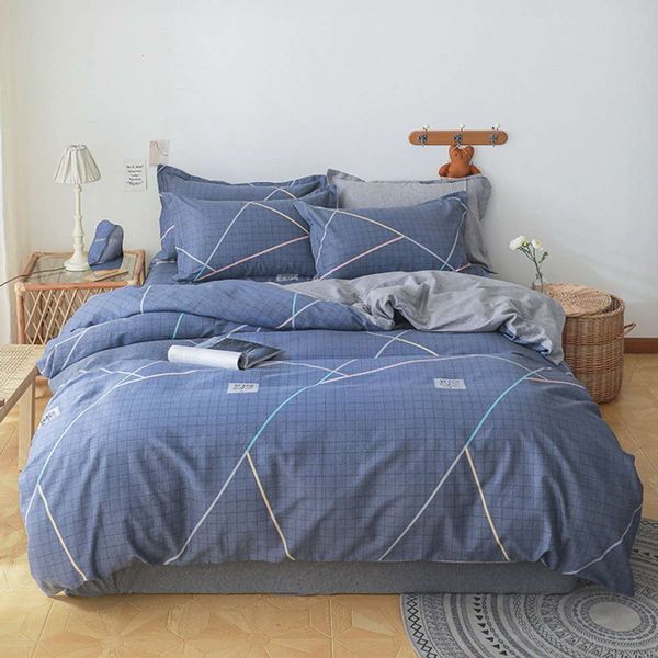 

all cotton four piece set of pure cotton twill sheet quilt cover three piece set of bedding bedspread quilt cover simple