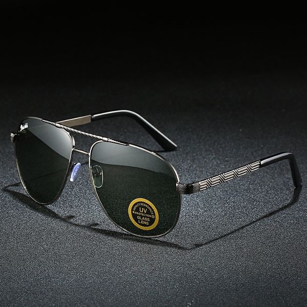 

friday vazrobe men's large black aviation sunglasses, brown glass stone man scratch resistant, White;black