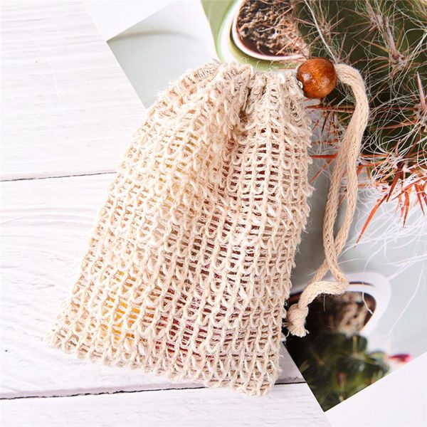 

1 pc natural exfoliating soap bags handmade sisal soap bags natural mesh soap saver pouch holder bath holder bathroom new jlloup yeah2010