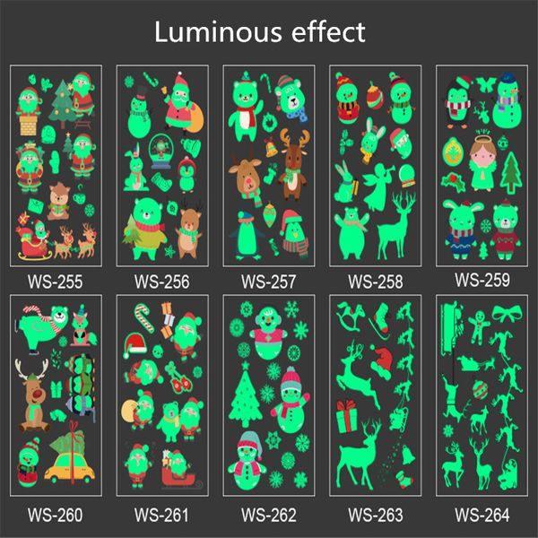 

tattoo stickers merry for kids luminous waterproof decor gift christmas ornaments