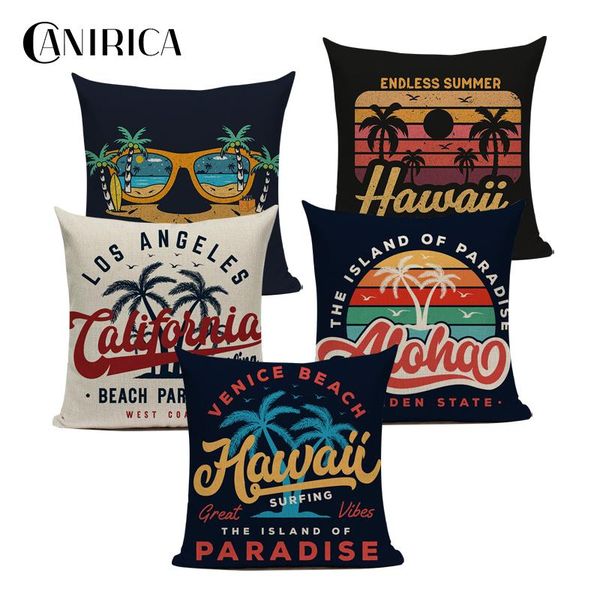 

cushion cover tropical pillow cover for living room sofa 45*45 hawaiian style decorative kussenhoes summer home decor
