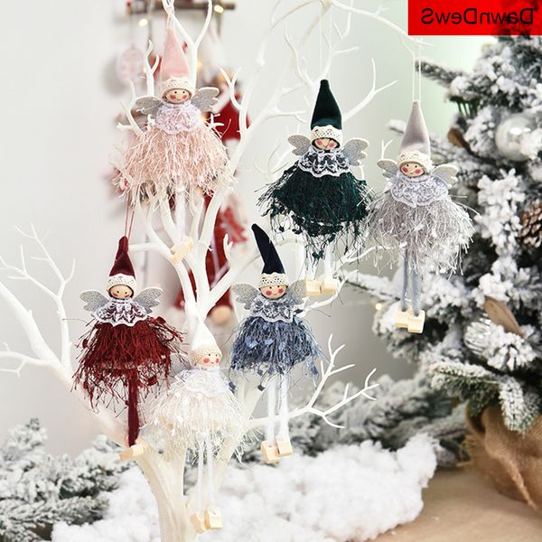 

doll merry angel plush santa christmas claus decoration for home xmas tree hanging ornament gift happy new year 2021