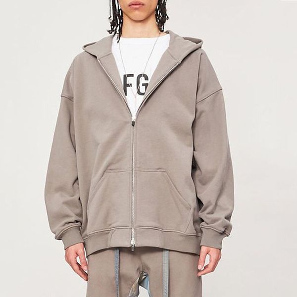 

19ss страх божий 6th коллекция everyday полный zip jacket мужчины женщины повседневная street скейтборд открытый coat спорт outwear куртка h, Black;brown