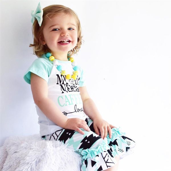 

autumn baby sets clothes infant summer kids clothing newborn baby girls outfits short sleeve letter t-shirt to, White