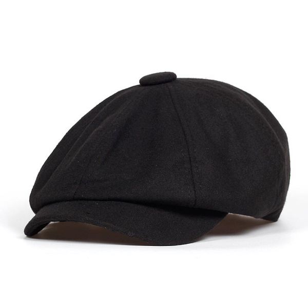 

berets men flat cap black grey boy baker hats cotton beret hat british retro woolen, Blue;gray